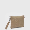 BUBBA CLUTCH CANVAS CAMEL
