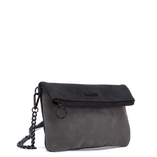 BUBBA FLAT PURSE DUO SUEDE ONYX