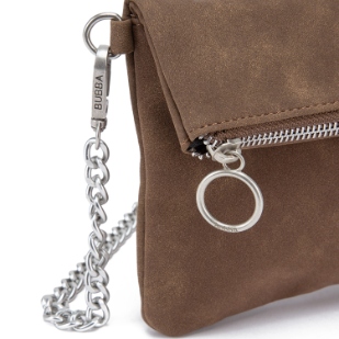 BUBBA FLAT PURSE DUO SUEDE PESTO