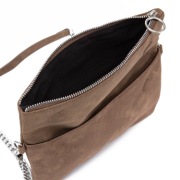 BUBBA FLAT PURSE DUO SUEDE PESTO