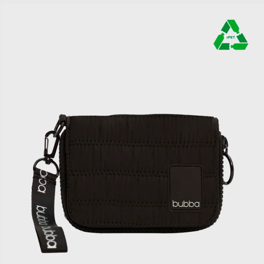 BUBBA BILLETERA MATTE BLACK VELVET MINI